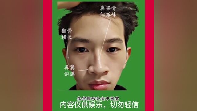 申字脸的男人,内容仅供娱乐,切勿轻信#面相 #识人术 #相由心生