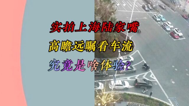 实拍上海陆家嘴,高瞻远瞩看车流,究竟是啥体验