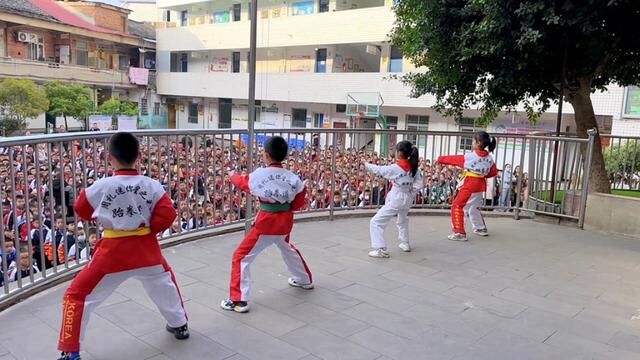 #记录校园生活 #活力校园 #少年强则国强 周礼小学第七周升旗仪式,值周班学生国旗下的才艺展示.