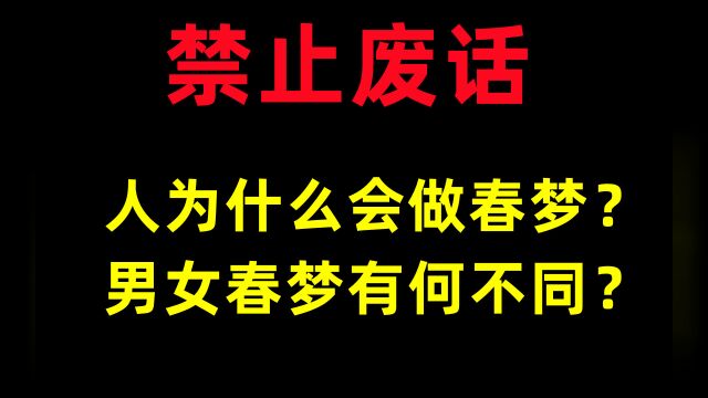 禁止废话:人为什么会做春梦?男女春梦有何不同?