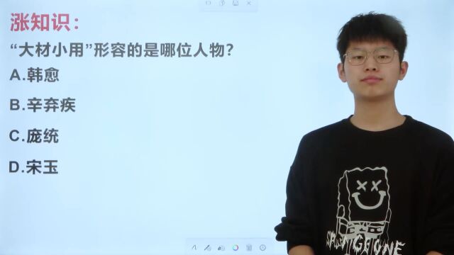 “大材小用”形容的是哪位人物?看完涨知识了