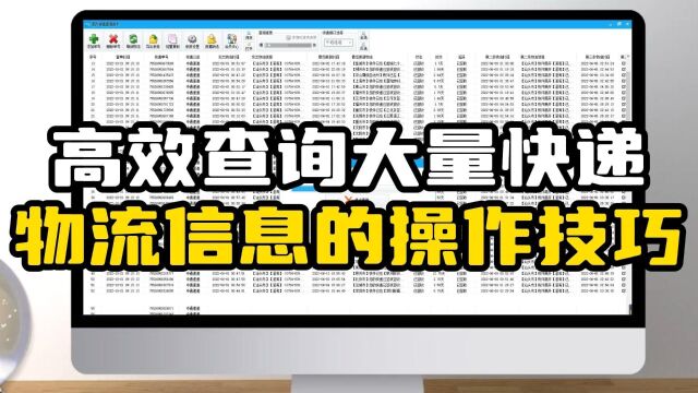 高效查询大量快递物流信息的窍门