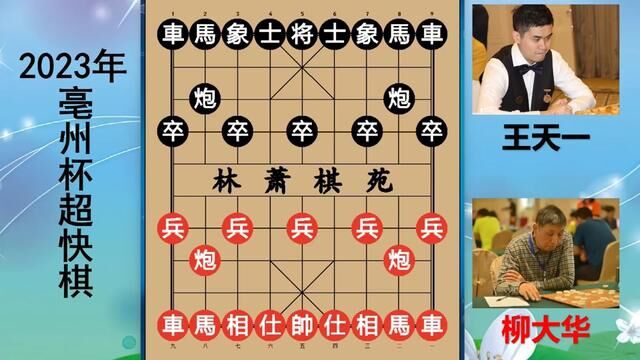 亳州杯超快棋:柳大华VS王天一,新老棋王猛烈对杀,鹿死谁手? #王天一 #柳大华 #亳州杯 #亳州杯超快棋