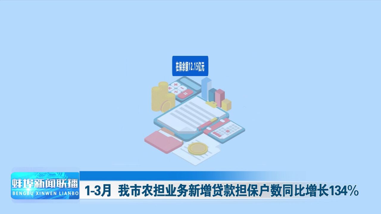 13月 我市农担业务新增贷款担保户数同比增长134%