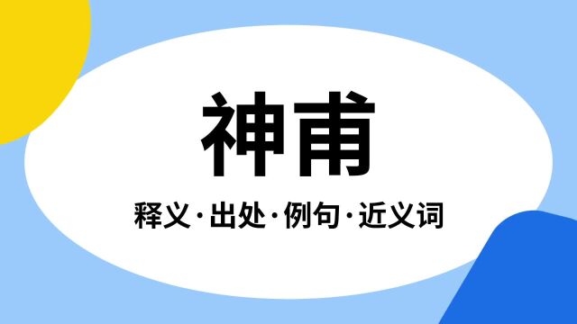 “神甫”是什么意思?