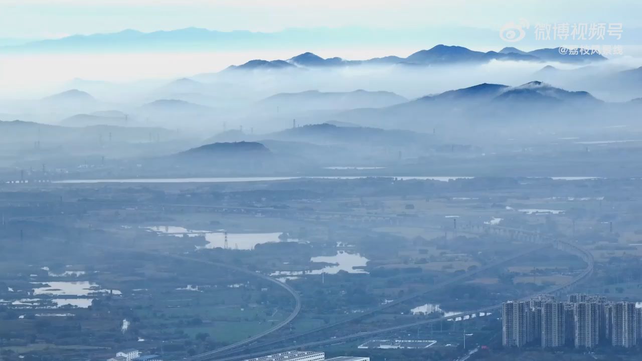 中国山河!远山云雾把古风意境感拉满