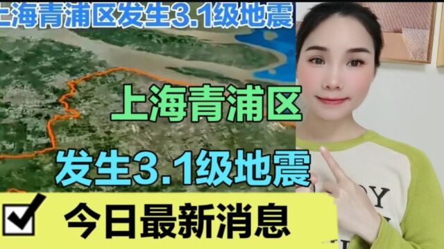 上海青浦区发生3.1级地震