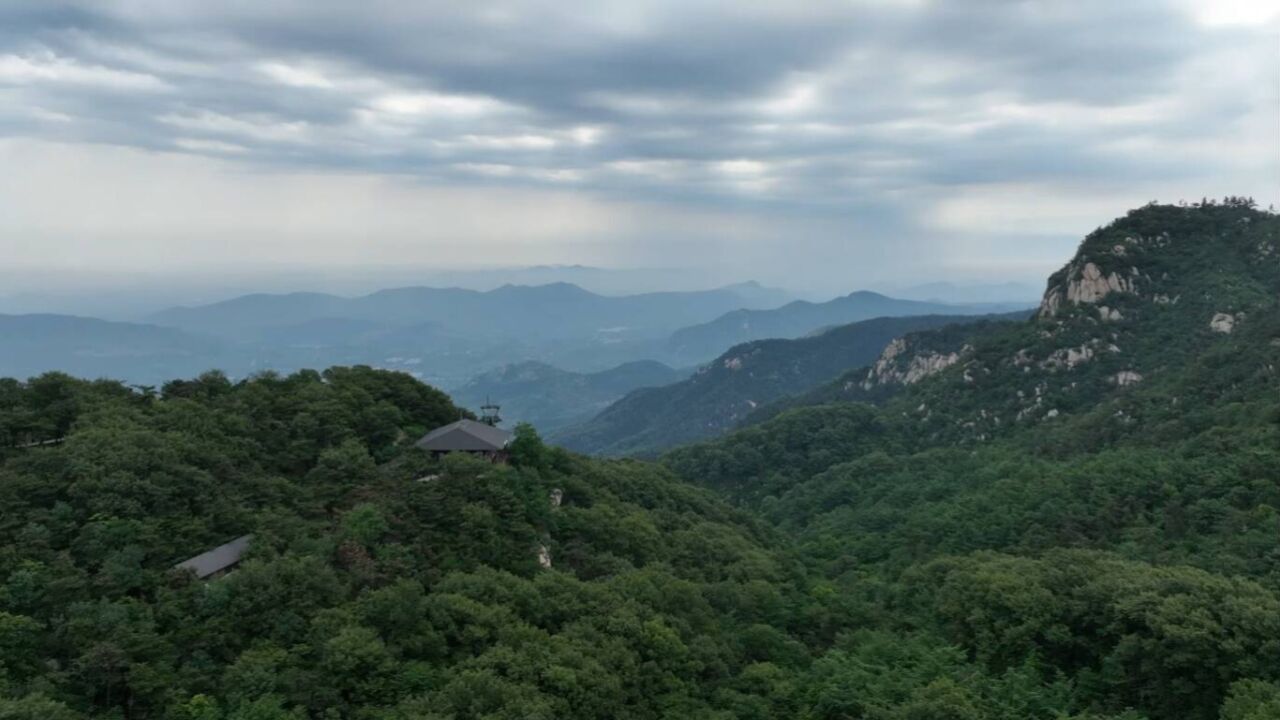 夏日蒙山云雾弥漫 宛若水墨山水画卷