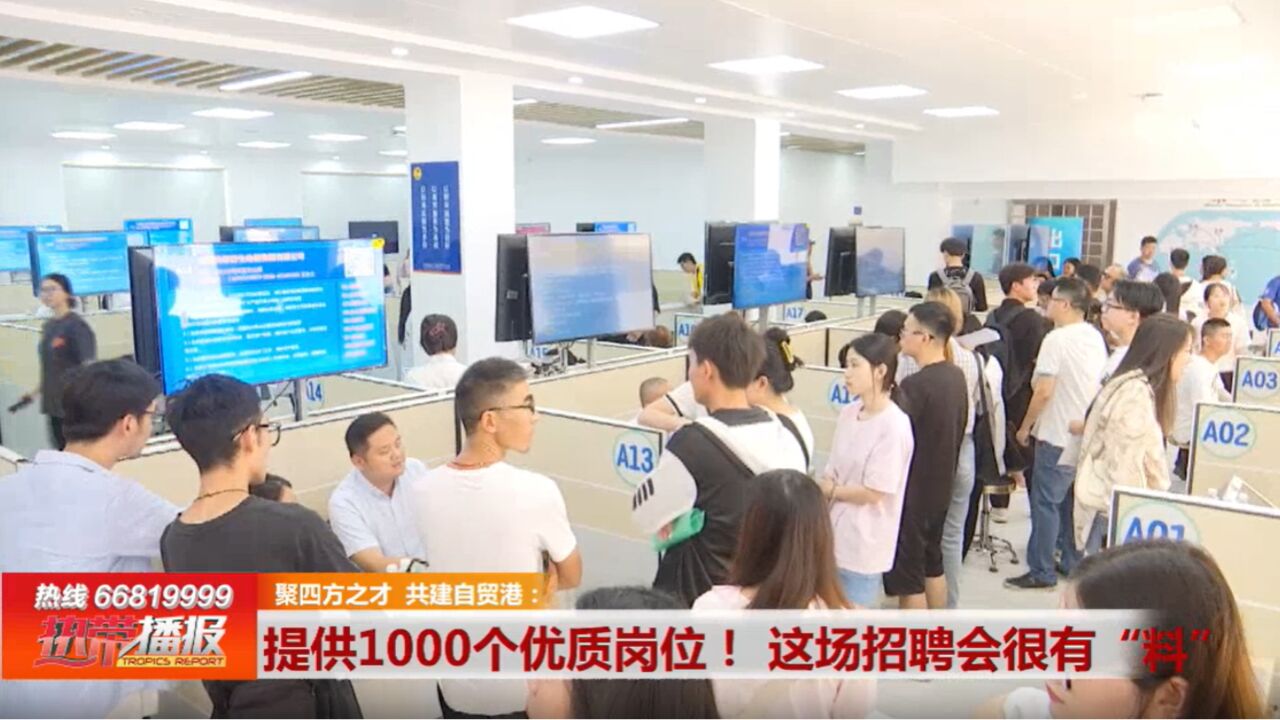 聚四方之才 共建自贸港: 提供1000个优质岗位! 这场招聘会很有“料”