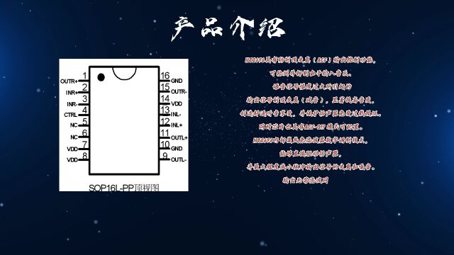 HT8696丨9.5W防削顶双声道D类音频功率放大器