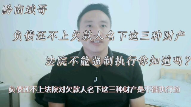 负债还不上欠款人名下这三种财产!法院不能强制执行你知道吗?