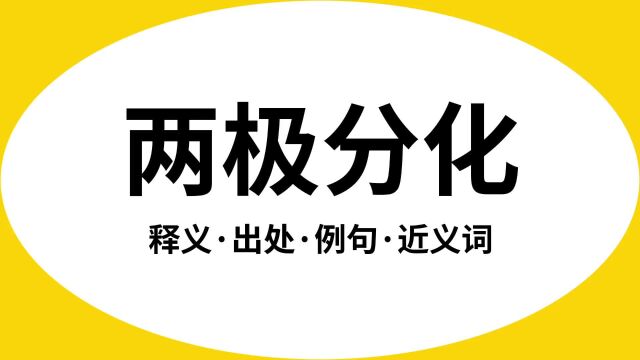 “两极分化”是什么意思?