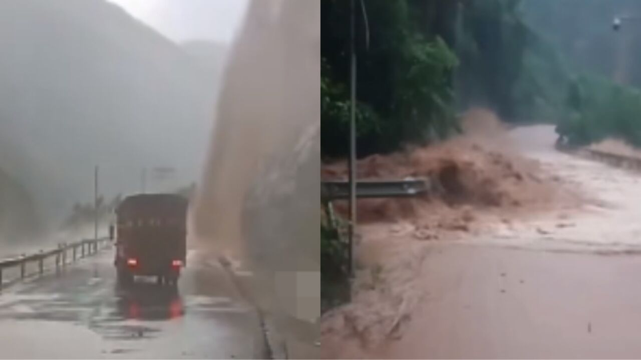 重庆暴雨来袭!地面积水成河,丰都山王洞隧道突发山洪