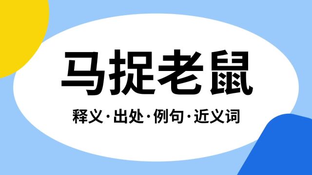 “马捉老鼠”是什么意思?