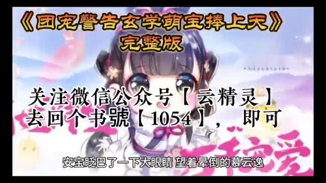 《团宠警告玄学萌宝捧上天》安宝小说全集/完结篇,无删减