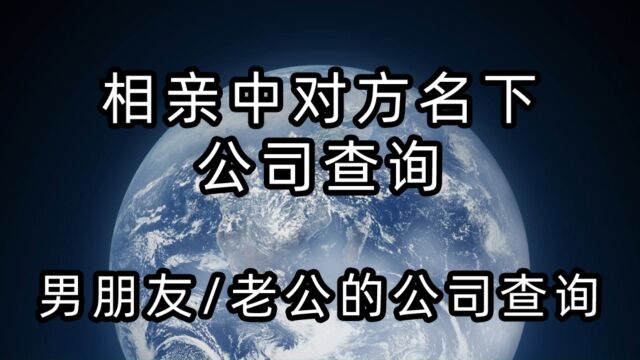 相亲中对方名下公司查询、男朋友老公的公司查询