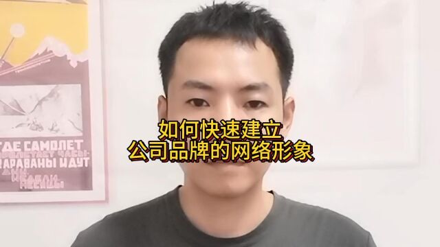 如何快速建立公司品牌的网络形象