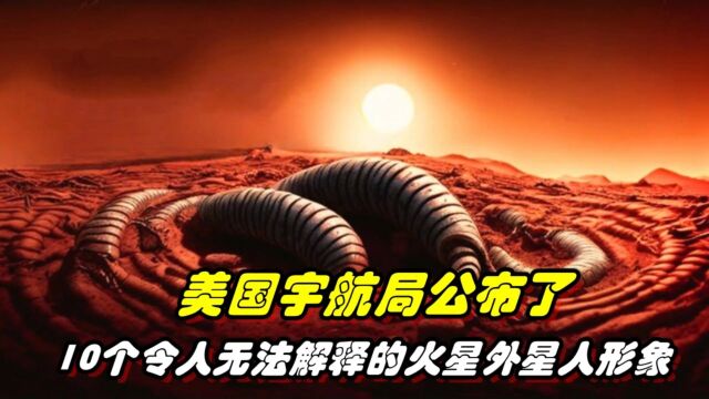 科学家公布了:10个令人震惊的火星外星人形象