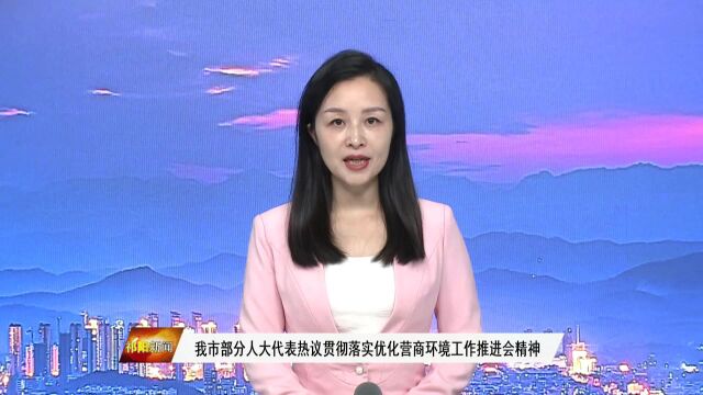 我市部分人大代表热议贯彻落实优化营商环境工作推进会精神