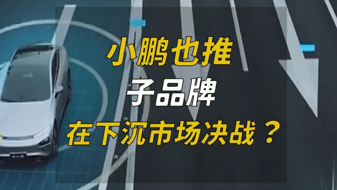 小鹏也推子品牌,在下沉市场决战?