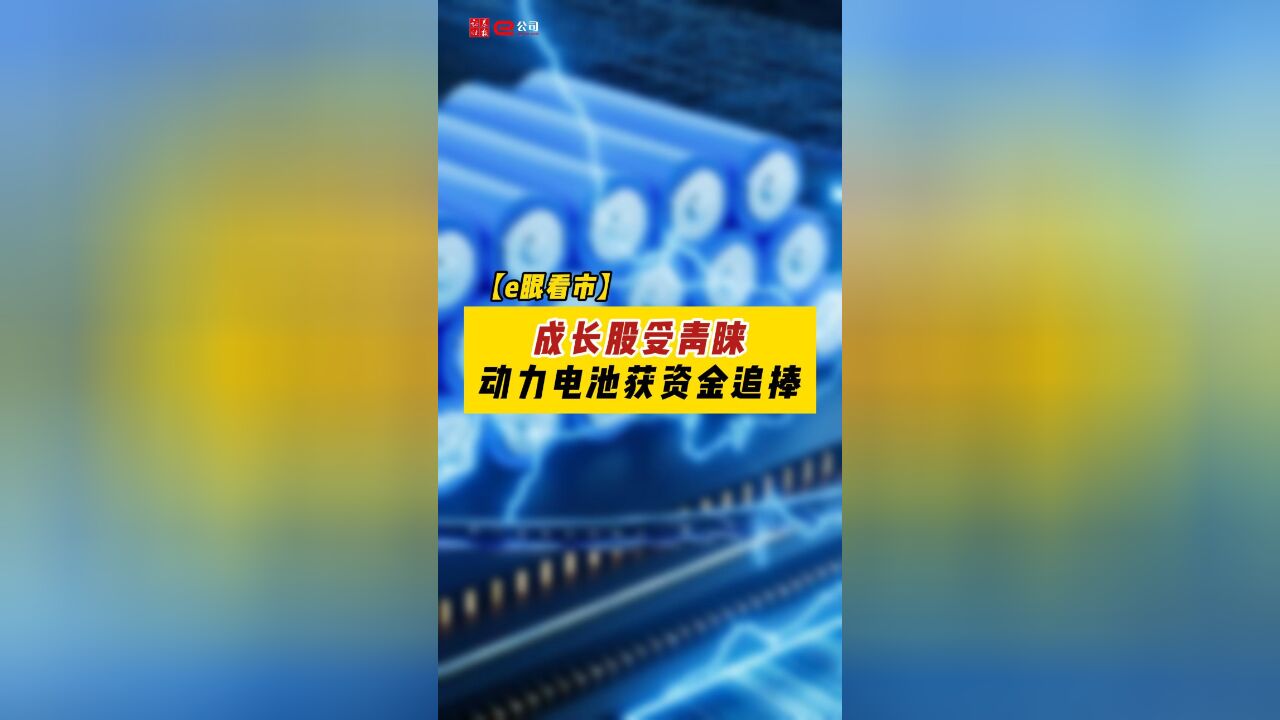 【e眼看市】成长股受青睐 动力电池获资金追捧