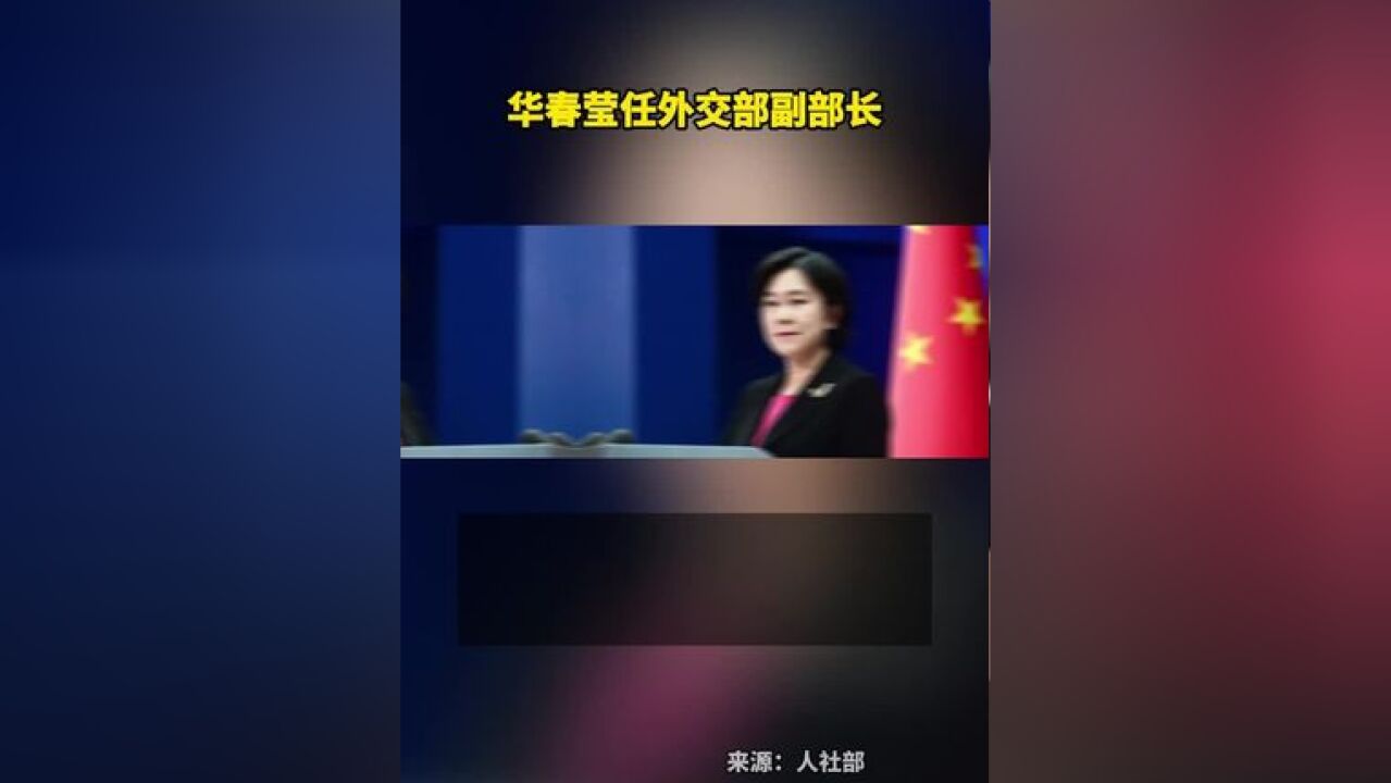 华春莹任外交部副部长