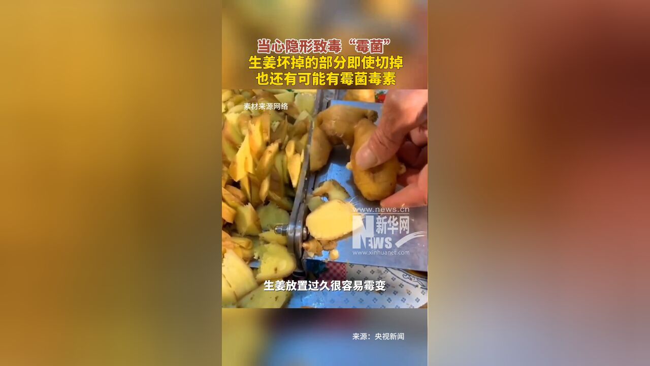 当心隐形致毒“霉菌”,生姜坏掉部分切掉后也不建议吃!