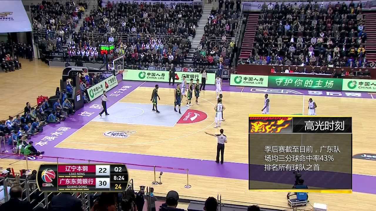 【回放】CBA半决赛第一场:辽宁vs广东第二节