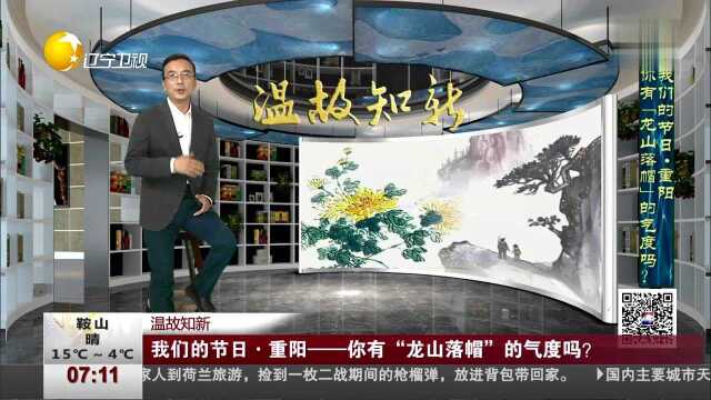 温故知新 我们的节日ⷩ‡阳——你有“龙山落帽”的气度吗?