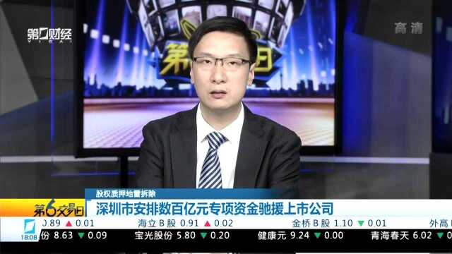 股权质押地雷拆除 深圳市安排数百亿元专项资金驰援上市公司