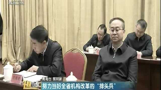 努力当好青海省机构改革的“排头兵