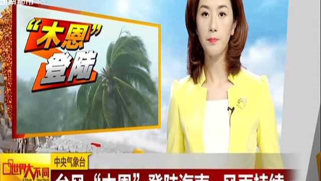 中央气象台:台风“木恩”登陆海南 风雨持续