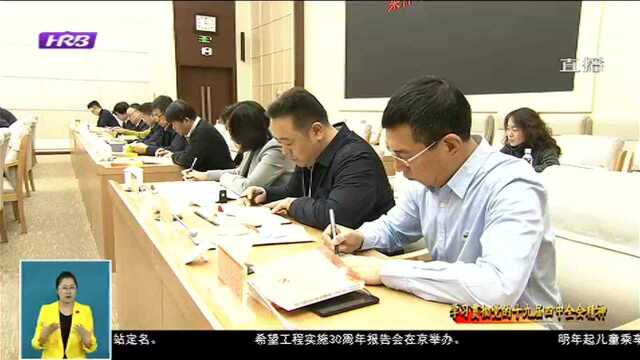 王兆利:深学细悟不折不扣落实党的十九届四中全会精神 把学习成果体现在推动工作促进发展的实绩上