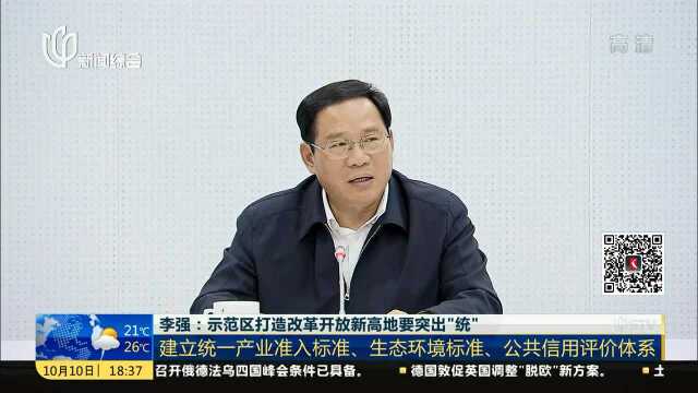 李强调研长三角生态绿色一体化发展示范区建设推进情况