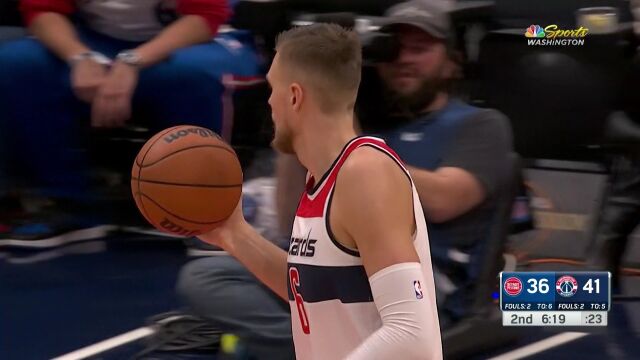 NBA常规赛：活塞vs奇才第2节中文解说回放