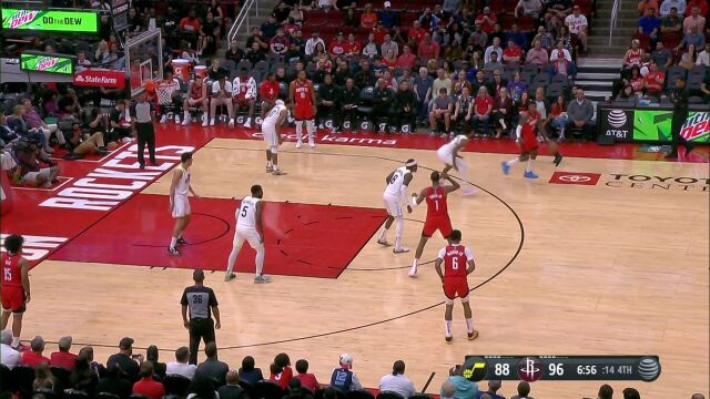NBA常规赛：爵士vs火箭第4节 英文解说回放