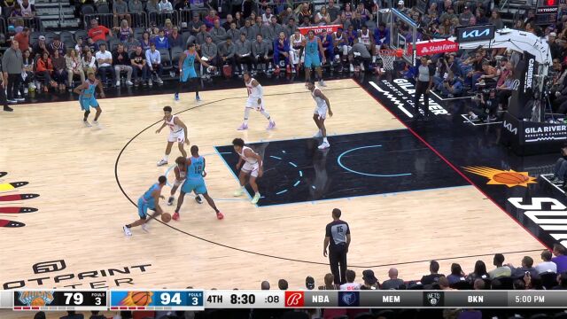 尼克斯vs太阳精华回放 太阳6人上双轻取尼克斯