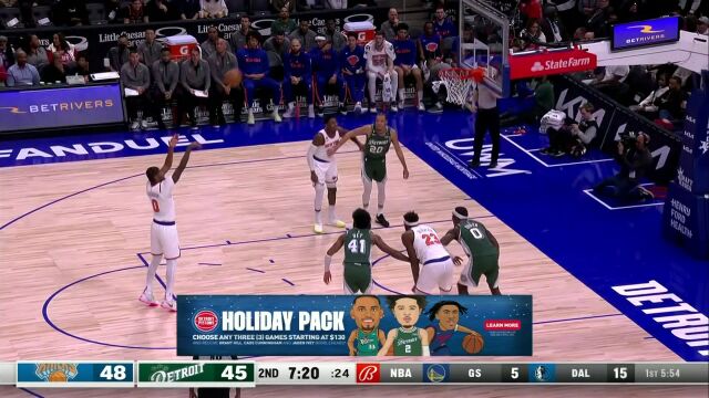 NBA常规赛：尼克斯vs活塞英文原声全场回放