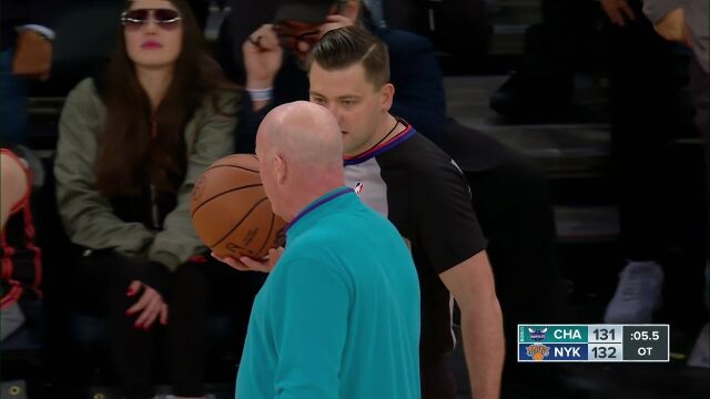 NBA常规赛：黄蜂vs尼克斯加时赛原声解说回放