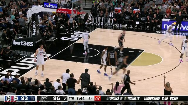 NBA常规赛：快船vs马刺第4节 中文解说回放