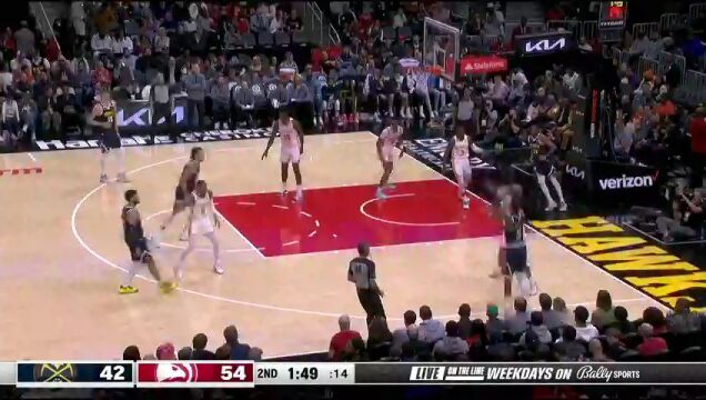 NBA常规赛：掘金vs老鹰第2节中文解说回放