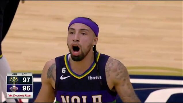 NBA常规赛：掘金vs鹈鹕第4节英文原声回放