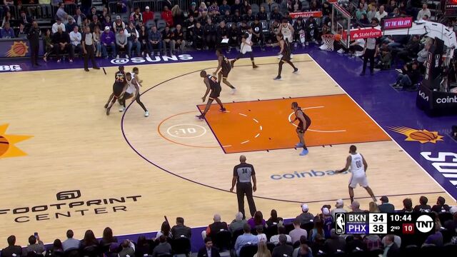  NBA常规赛：篮网vs太阳第2节中文解说回放