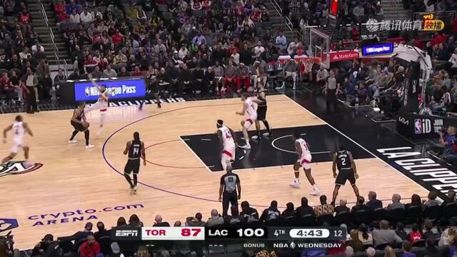 猛龙vs快船第4节中文解说回放