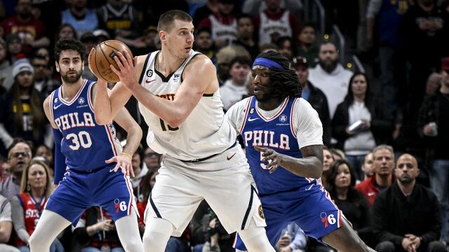 76人vs掘金精华回放 约老师三双数据掘金险胜76人