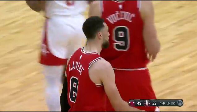 NBA常规赛：公牛vs火箭第2节中文解说回放