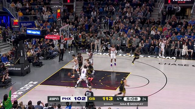 NBA常规赛：太阳vs勇士第4节中文解说回放