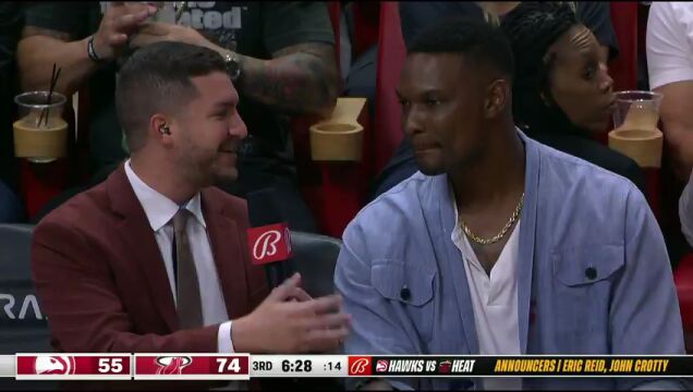 NBA常规赛：老鹰vs热火第3节中文解说回放
