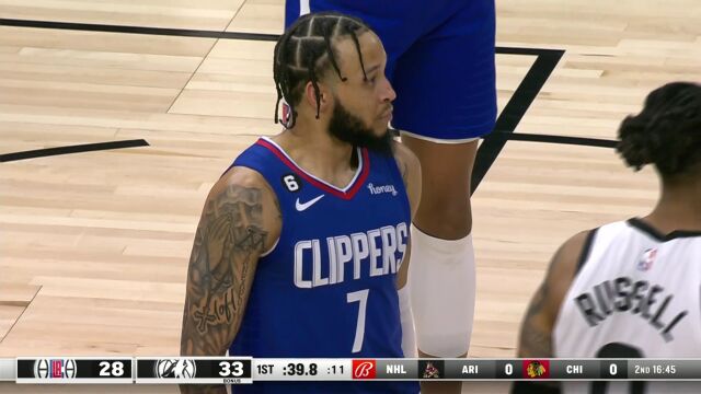 NBA常规赛：快船vs森林狼第1节英文原声回放