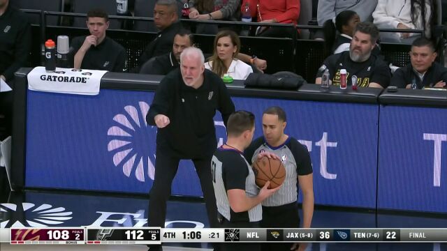 骑士vs马刺第4节中文解说回放